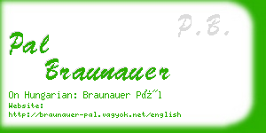 pal braunauer business card